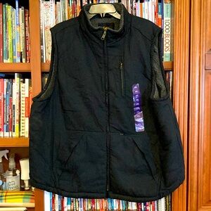 Lee Men’s Black Lined Vest XXL-NEW-Perfect for hunting, fishing, farming, winter